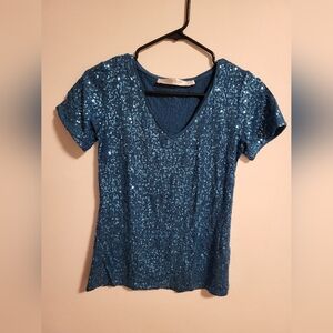 Sparkly sequin dressy shirt